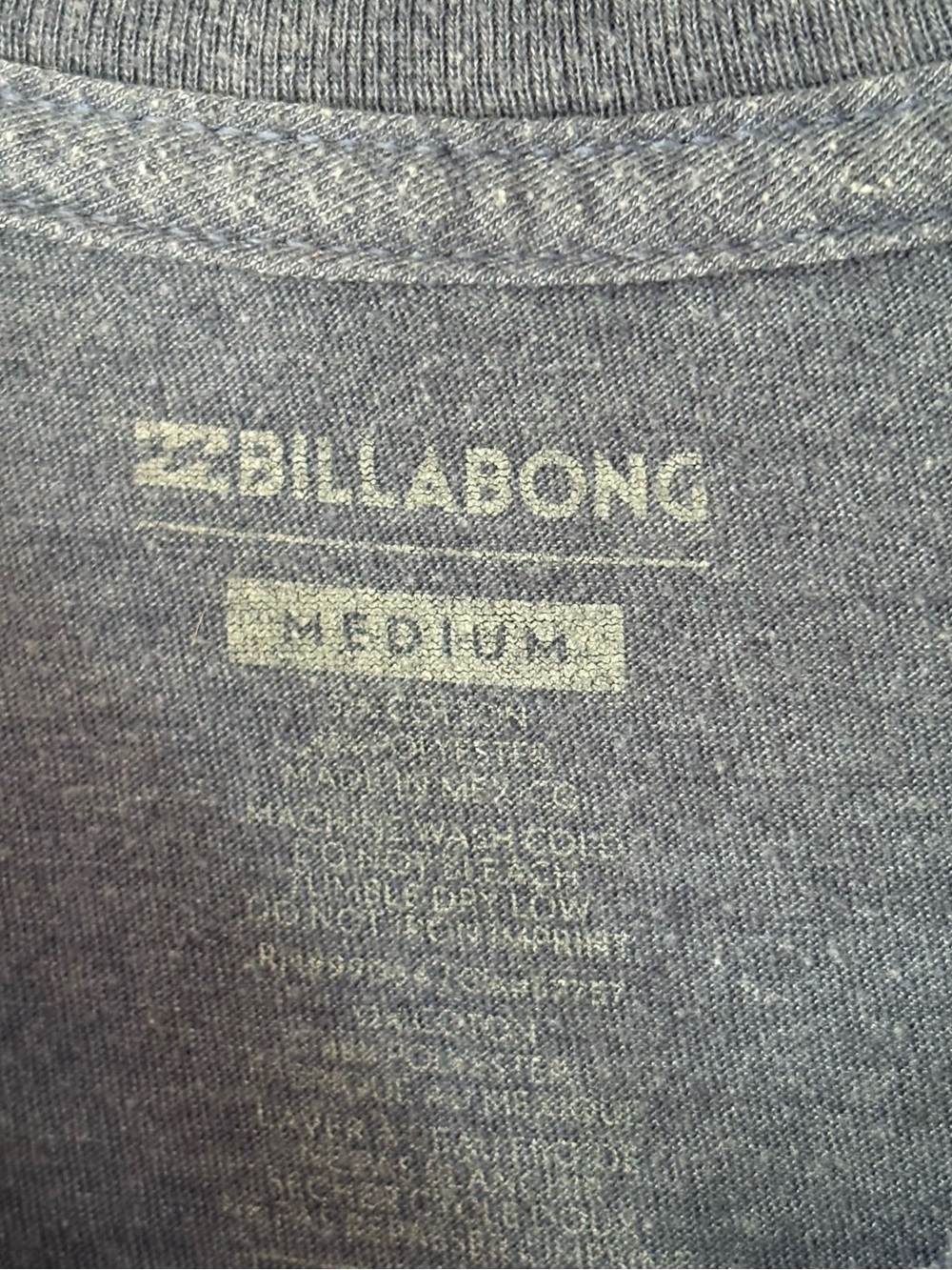 Billabong Men's Slate Blue Surfer T-Shirt Medium EUC - Picture 4 of 5